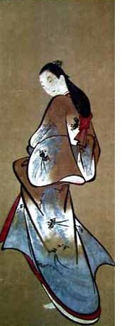 Image of woman in traditional Japanese clothes.