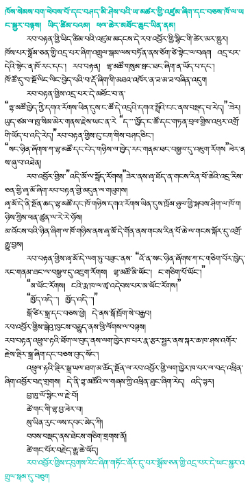 The Tibetan-language text written by Pema Bhum for the Exquisite Corpse