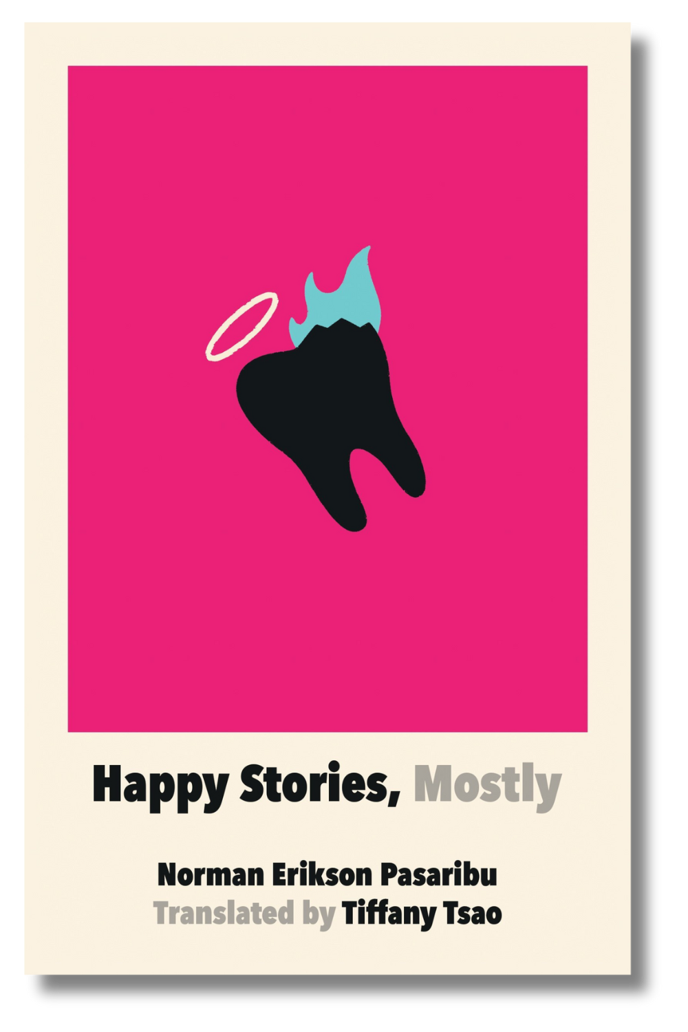 The cover of "Happy Stories, Mostly" by Norman Erikson Pasaribu