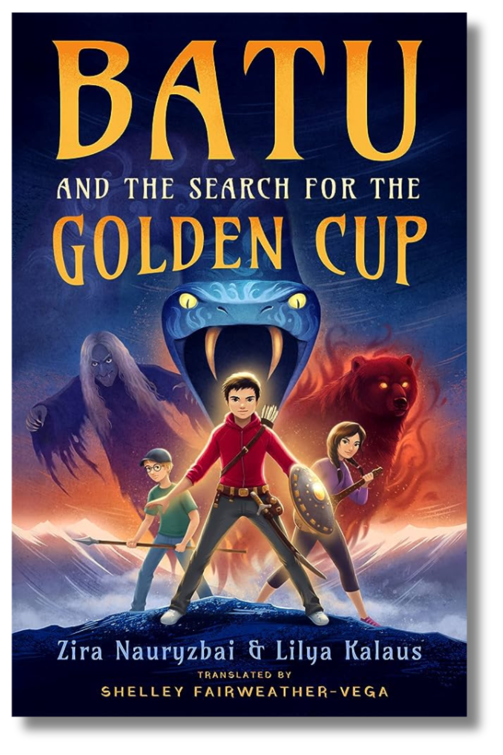 The cover of "Batu and the Search for the Golden Cup" by Zira Nauryzbai and Lilya Kalaus