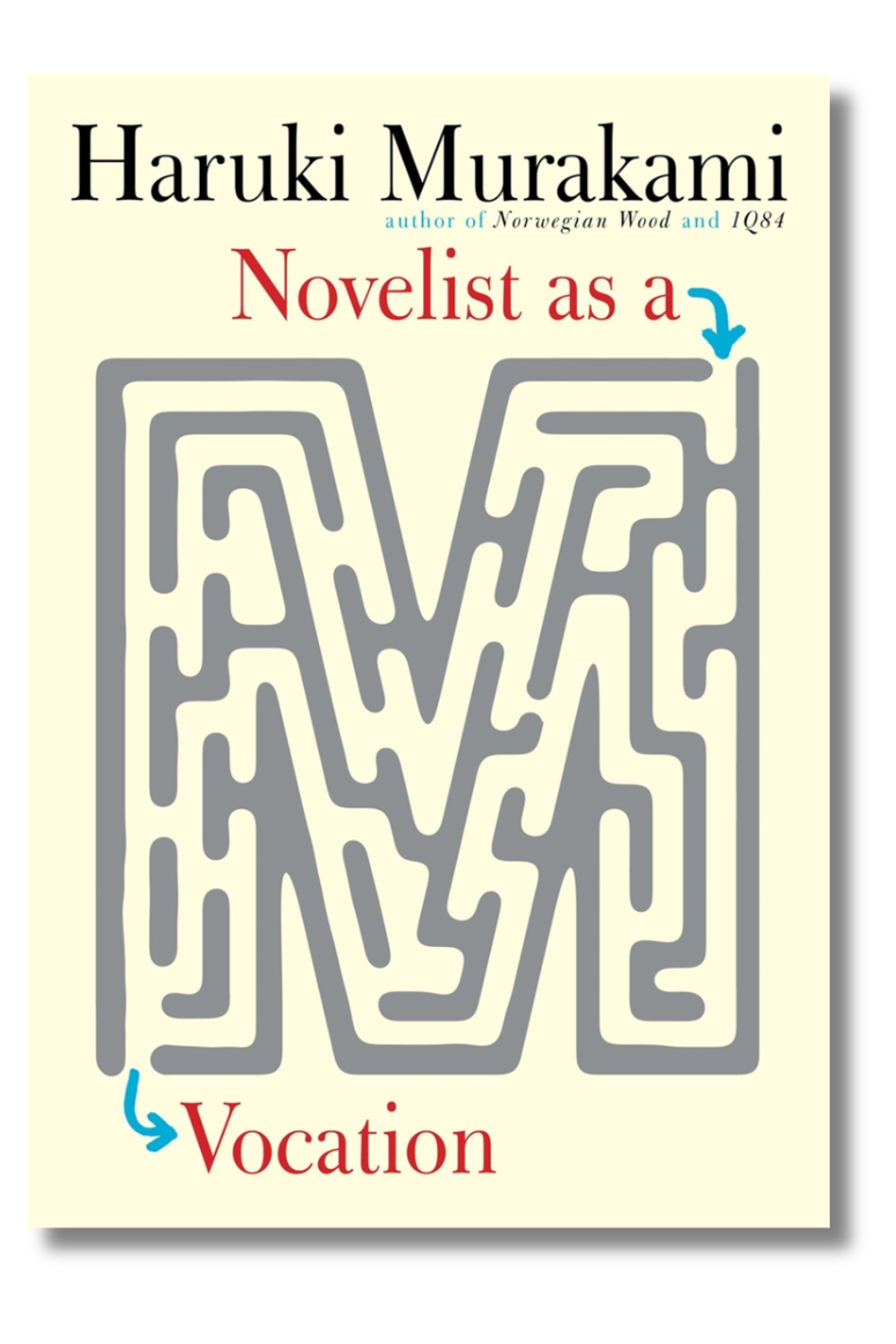 The cover of "Novelist as a Vocation" by Haruki Murakami, tr. by Philip Gabriel and Ted Goossen