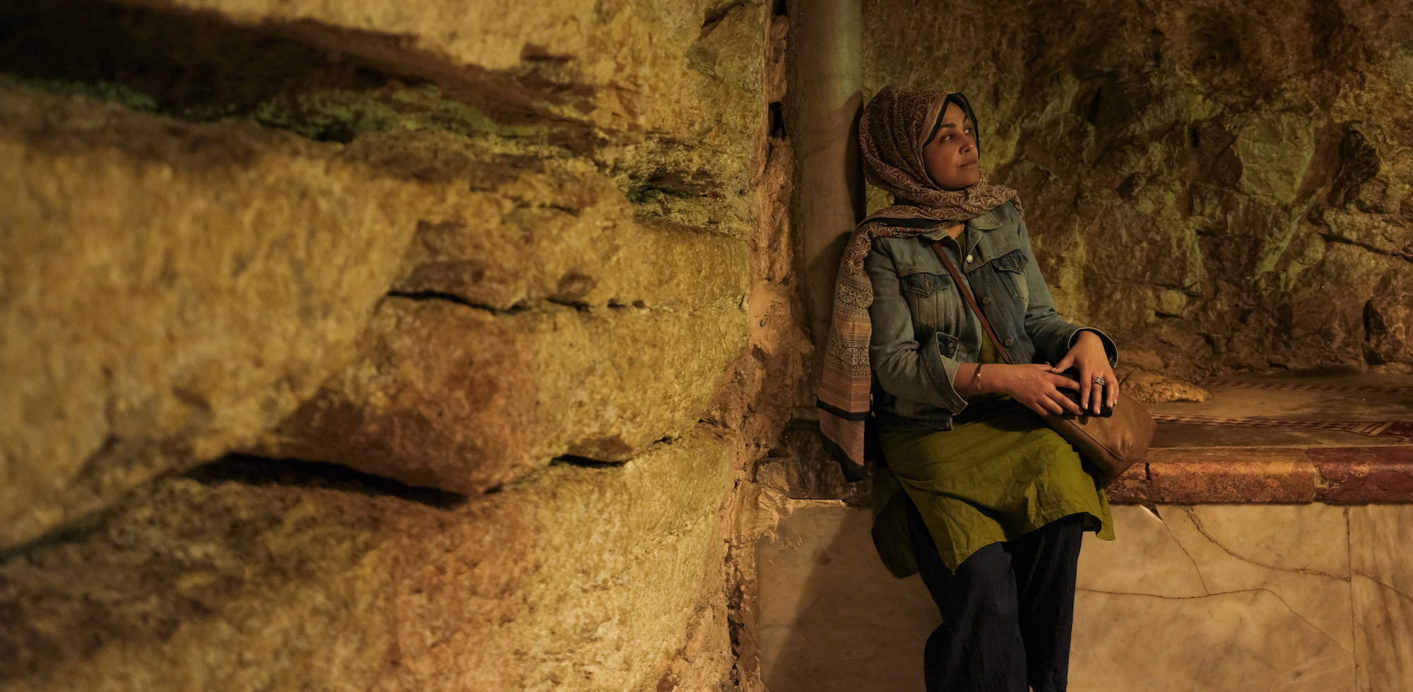 Writer Preti Taneja visits the Haram el-Sharif mosque on May 21, 2023 in Jerusalem, Palestine.