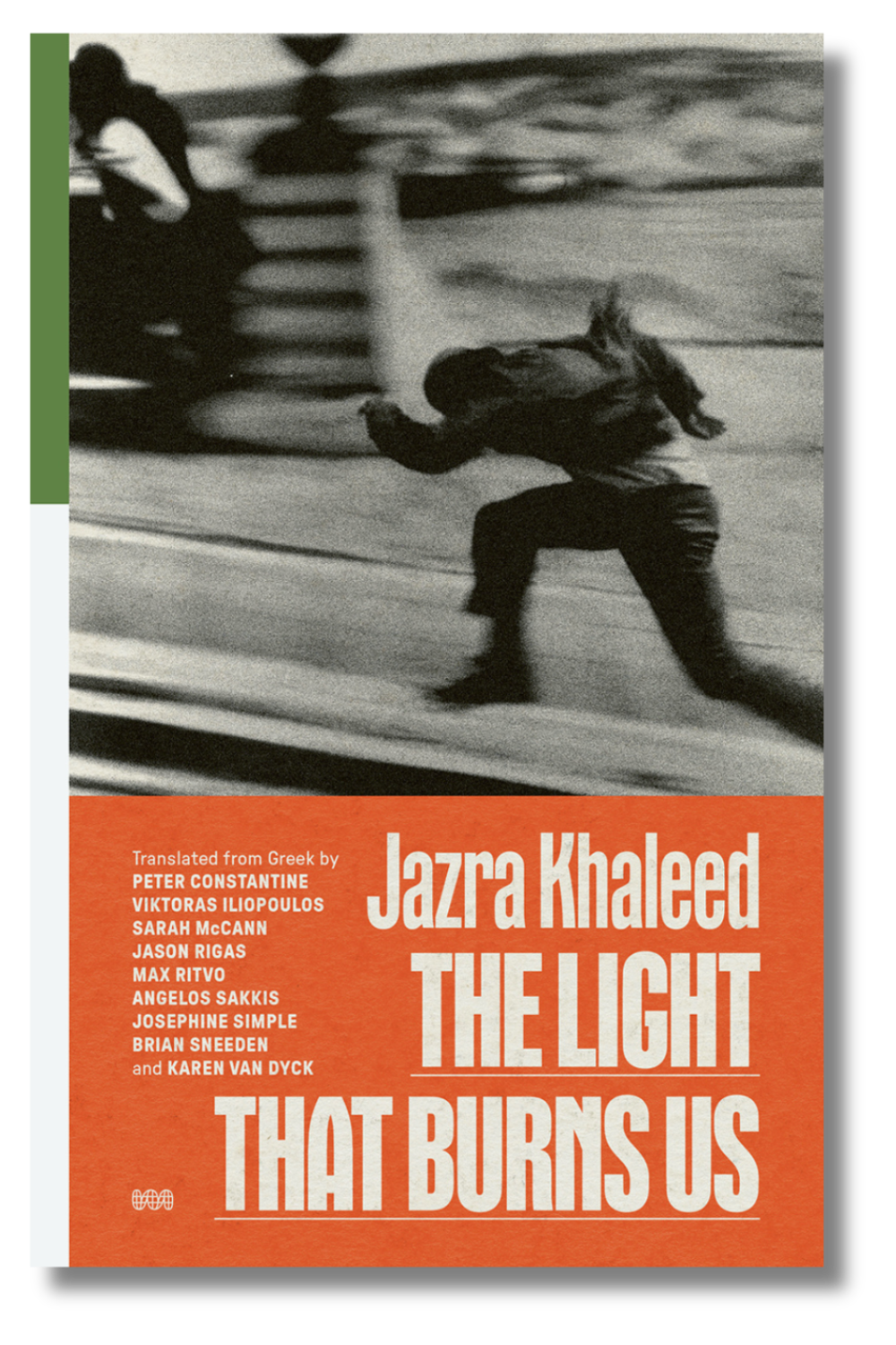 The cover of "The Light That Burns Us" by Jazra Khaleed, translated by various translators